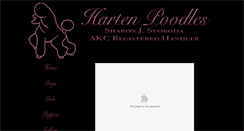 Desktop Screenshot of hartenpoodles.com